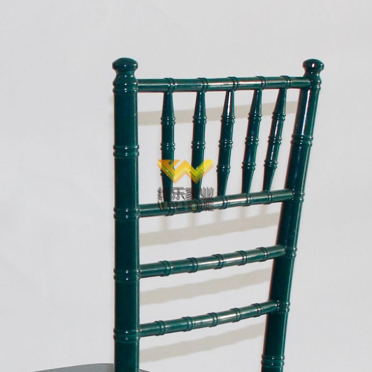 Dark green solid wood chiavari chair for wedding/event